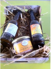 Coffret cadeau 2 bières artisanales et terrine de la ferme