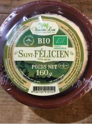 Saint Félicien Bio AOP du Vercors-160g France Saint Félicien Bio AOP du Vercors-160g France
