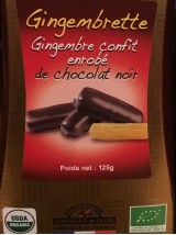 gingembrettes enrobées de chocolat noir Bio-125g