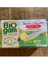 Beurre 1/2 sel Bio de Lorraine-250g