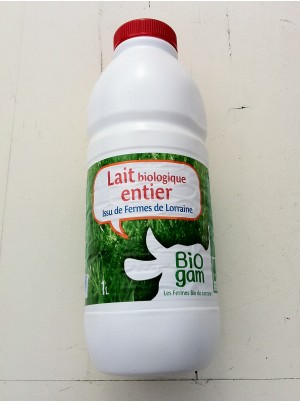 Lait entier Biologique- 1L stérilisé de Lorraine Lait entier Biologique- 1L stérilisé de Lorraine