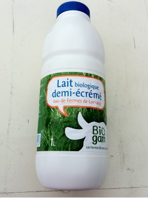 Lait 1/2 écrémé Bio 1L stérilisé de Lorraine Lait 1/2 écrémé Bio 1L stérilisé de Lorraine