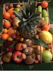 Grande Corbeille de fruits et produits du terroir à offrir