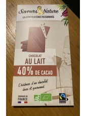 Chocolat au lait Bio -80g-Saveurs et Nature 