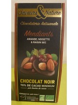 Mendiants au chocolat Noir Bio France-125g 