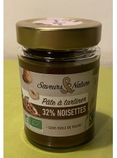 Pâte à tartiner Bio choco avec 32% de noisettes-280g