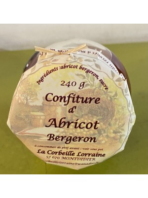 confiture d'abricot artisanale de Lorraine-240g