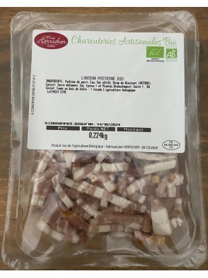Lardons fumés Bio d'Alsace France-225g