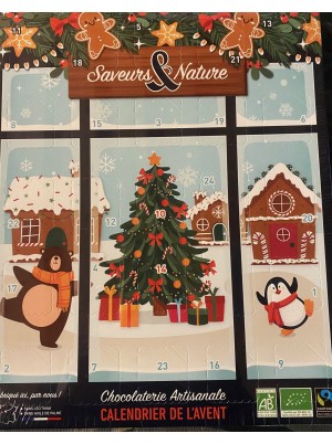 Calendrier de l'Avent Enfant-chocolat Bio-Saveurs et Nature 110g