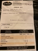 Jambon sec sous vide-350g