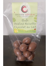 Oeufs Praliné Noisette Chocolat LAIT-100g (Maison Carabin)