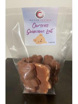 Oursons Guimauve Lait- 6 pi&egrave;ces (Maison Carabin)